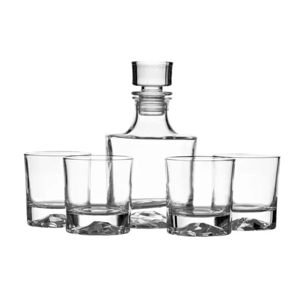 Whiskey Decanter & 4 Whiskey Glasses Set Airtight Stopper - Picture 8 of 8